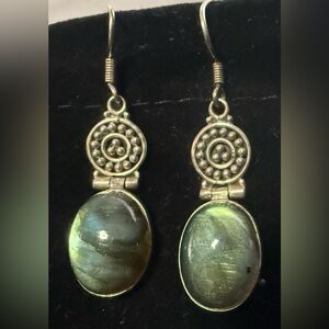 Elegant Silver and Labradorite Earrings